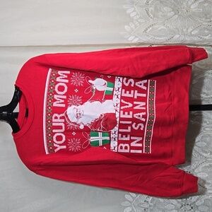 Fifth Sun Your Mom Santa Funny Christmas Crew Neck Sweater Medium
